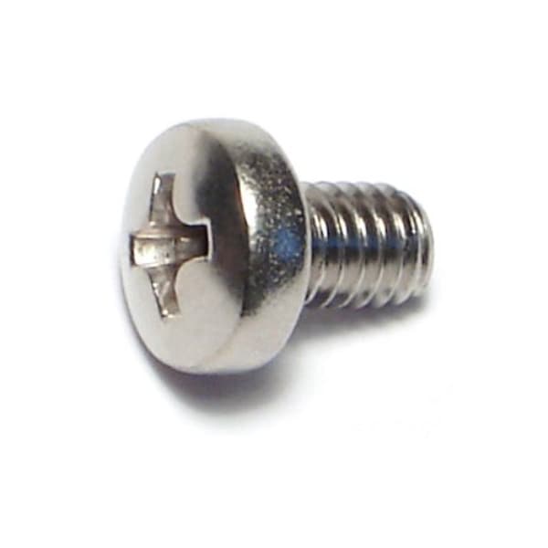 Midwest Fastener M4-0.70 x 6 mm Phillips Pan Machine Screw, Plain A2 Stainless Steel, 20 PK 69564 - main